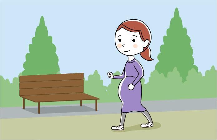 運動する女性のイラスト